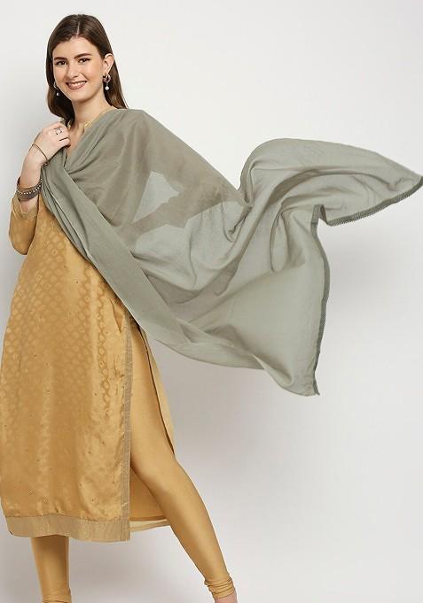 Green Pure Cotton Dupatta