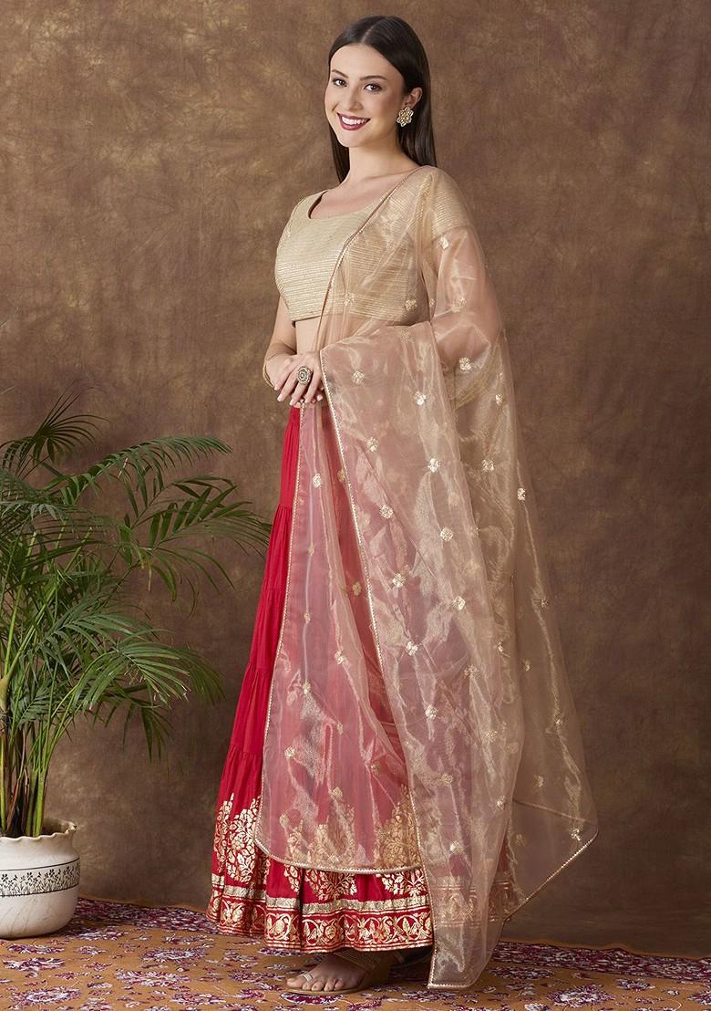 Embroidered Dupatta With Sequinned