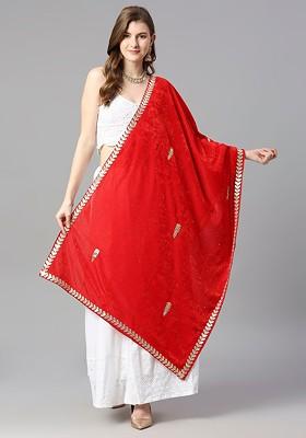 Velvet Dupatta With Gotta Patti