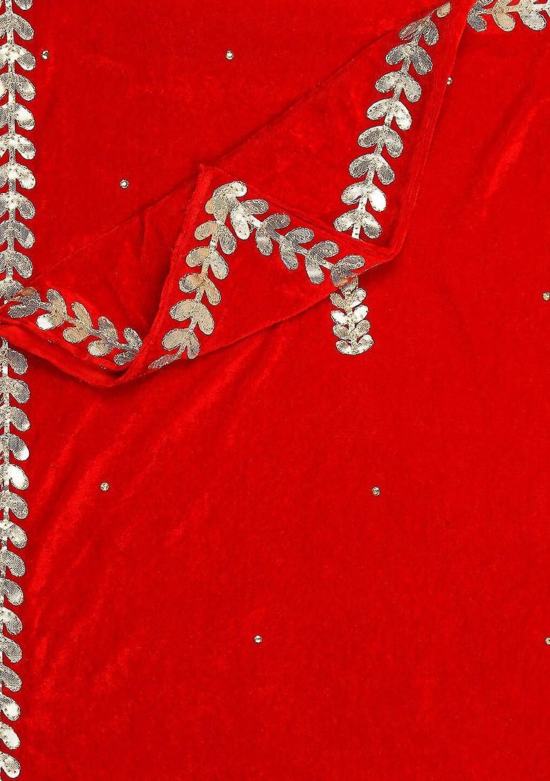 Velvet Dupatta With Gotta Patti