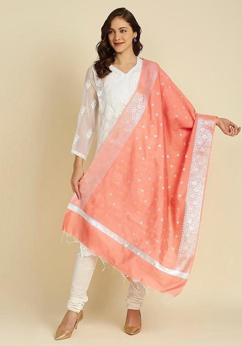 Ethnic Motifs Woven Design Dupatta