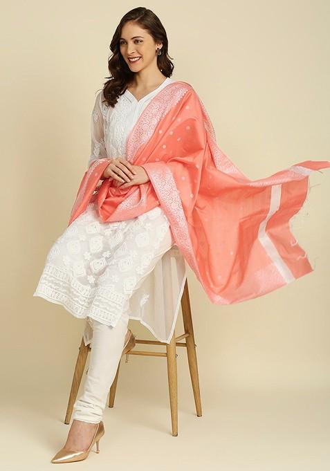 Ethnic Motifs Woven Design Dupatta