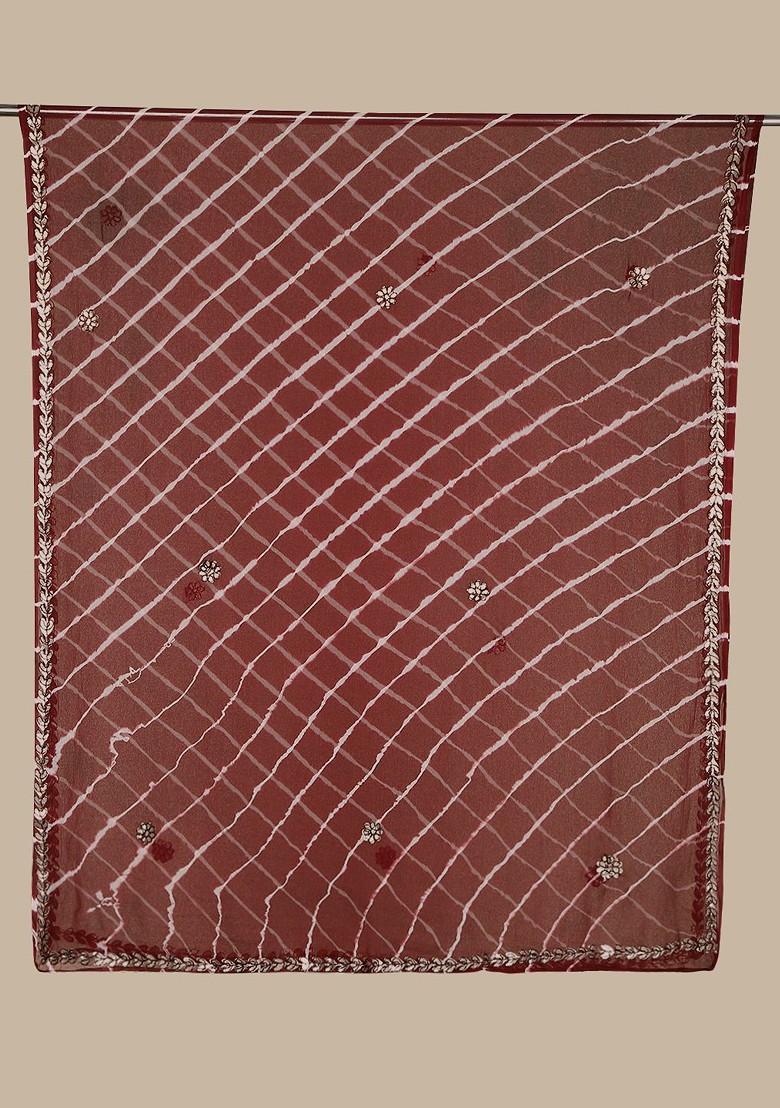 Leheriya Printed Embellished Dupatta