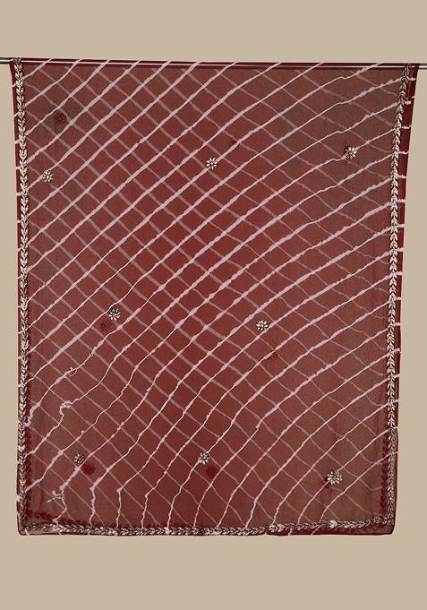 Leheriya Printed Embellished Dupatta