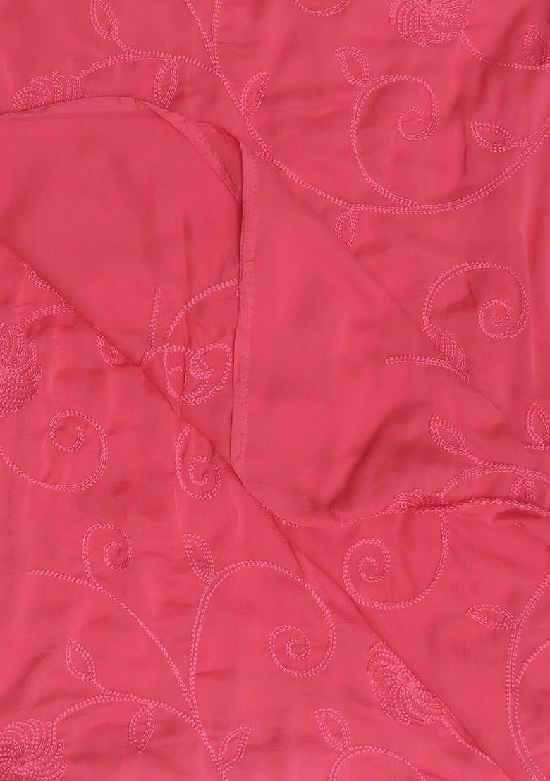Coral Embroidered Dupatta