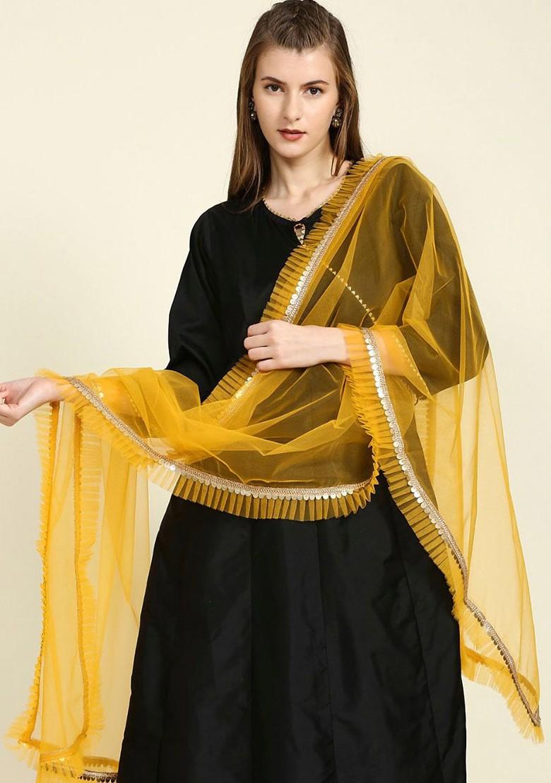 Sequins Embroidered Net Dupatta