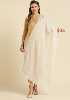 Striped Woven Design Dupatta