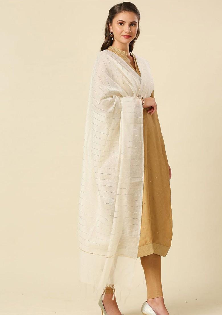 Striped Woven Design Dupatta