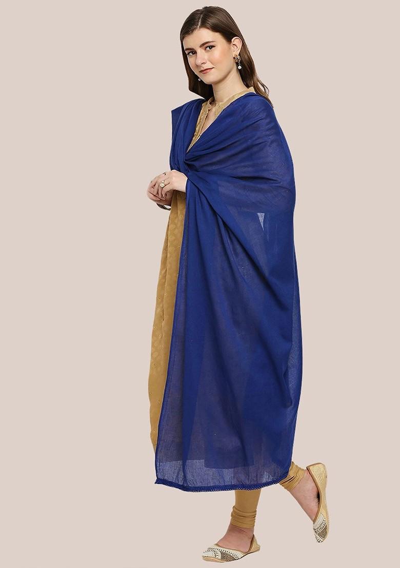Blue Pure Cotton Dupatta