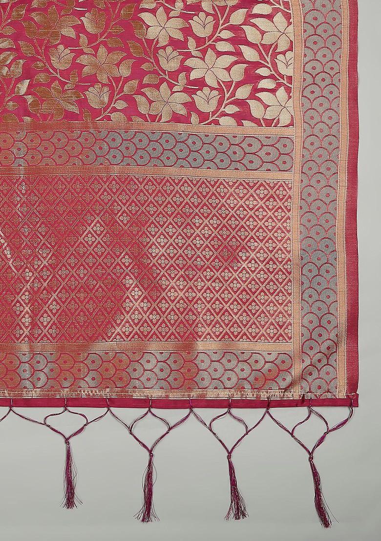 Woven Design Dupatta With Zari