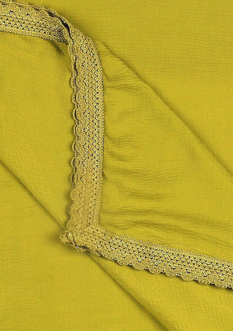 Olive Green Solid Dupatta