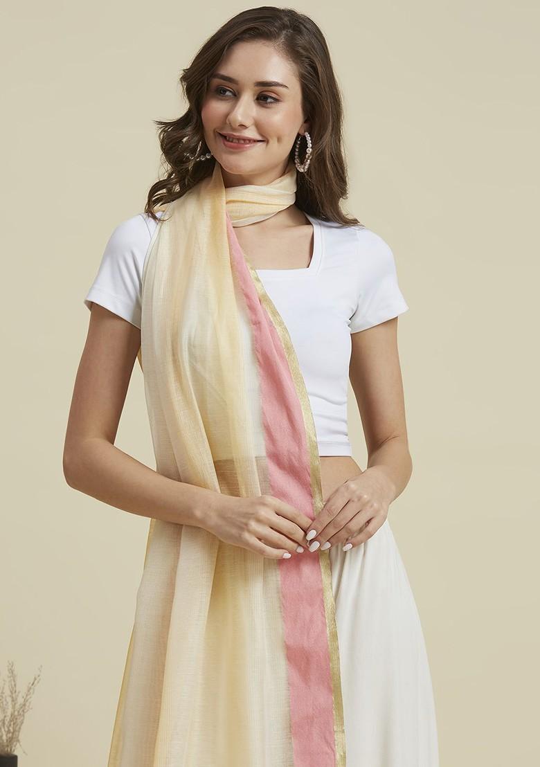 Striped Chanderi Silk Dupatta