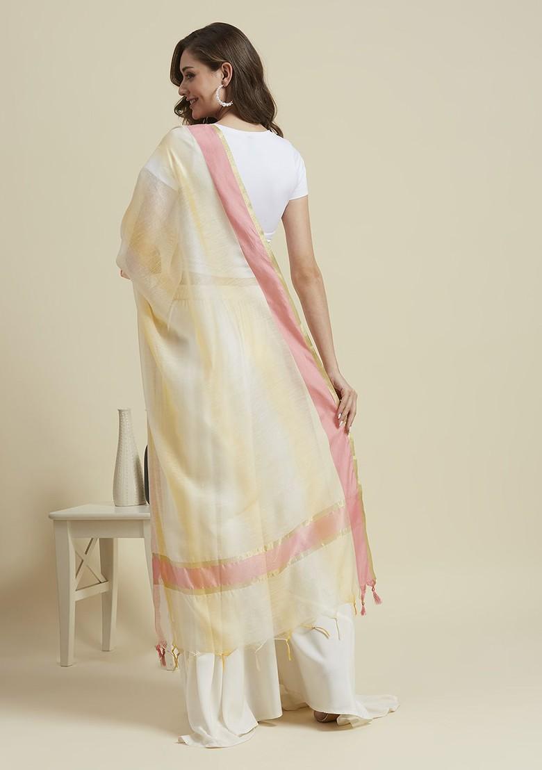 Striped Chanderi Silk Dupatta