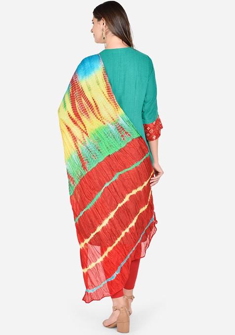 Multicoloured Leheriya Dupatta