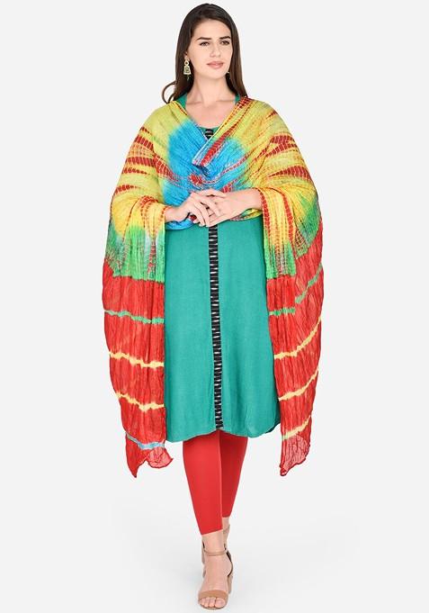 Multicoloured Leheriya Dupatta