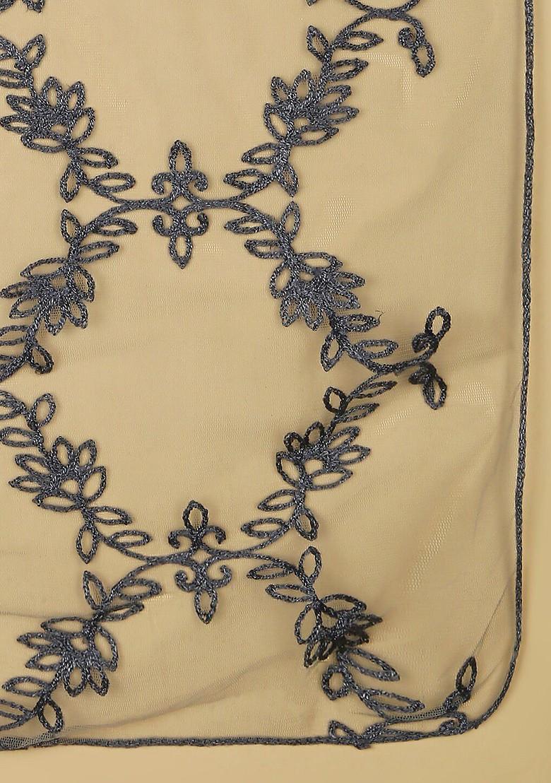 Embroidered Net Dupatta