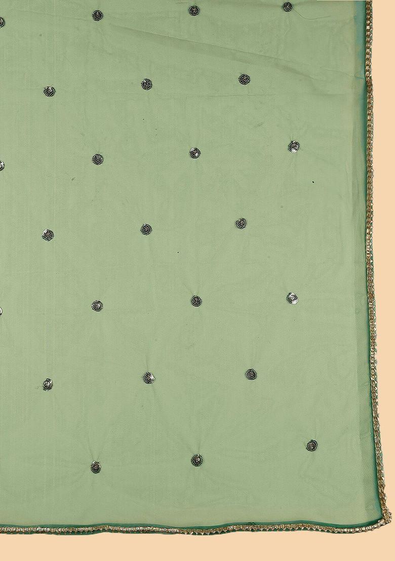 Embellished Sequinned Net Dupatta