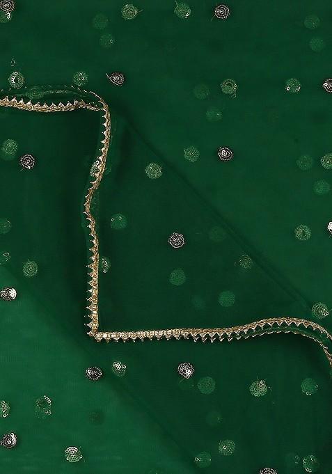 Embellished Sequinned Net Dupatta