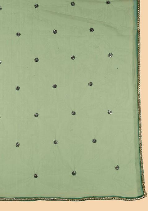 Embellished Sequinned Net Dupatta