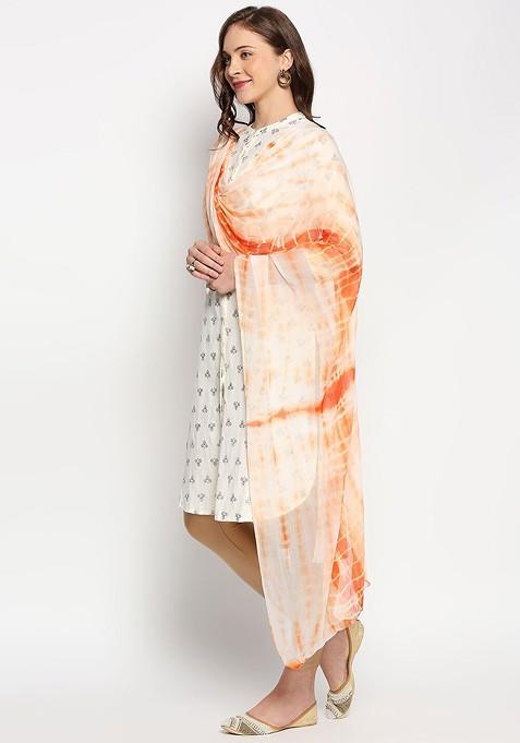 Dyed Shibori Dupatta