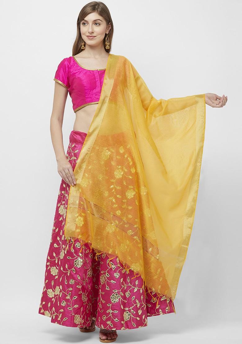 Women Yellow Solid Dupatta