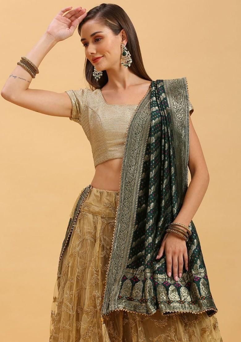 Woven Design Silk Dupatta