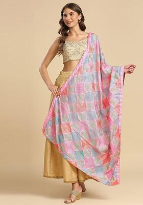 Ethnic Motifs Chiffon Phulkari Dupatta
