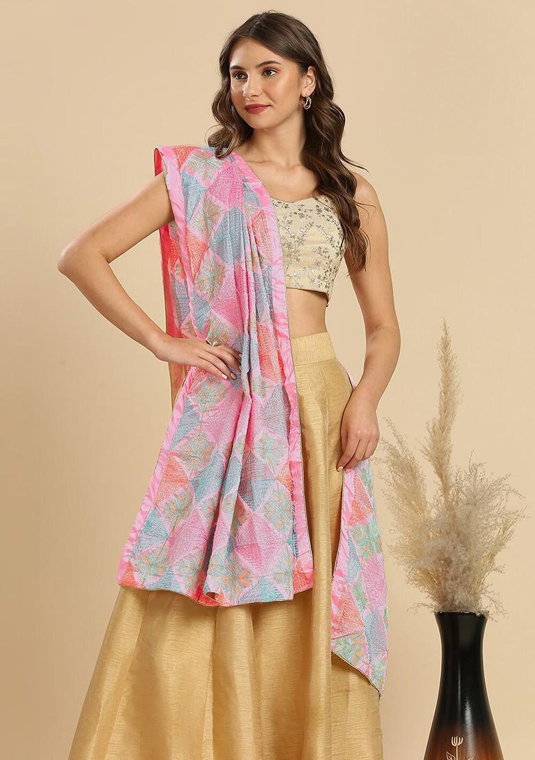 Ethnic Motifs Chiffon Phulkari Dupatta