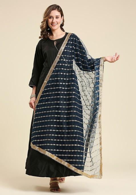 Ethnic Motifs Embroidered Dupatta