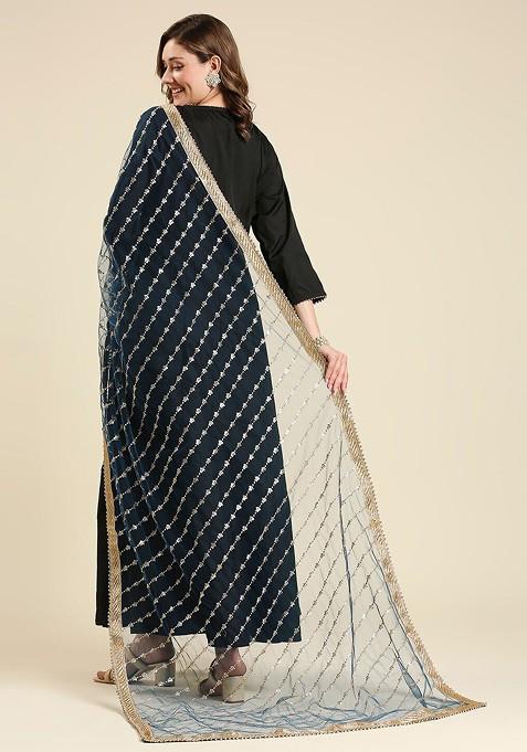 Ethnic Motifs Embroidered Dupatta