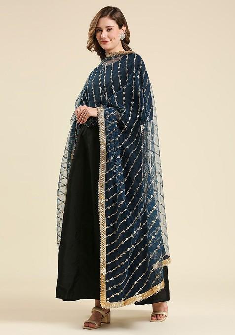 Ethnic Motifs Embroidered Dupatta