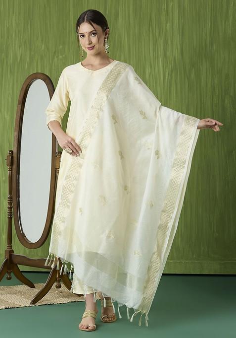 Woven Design Dupatta