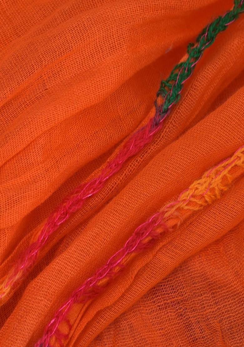 Black Poly Blend Pack Of 4 White Dupattas