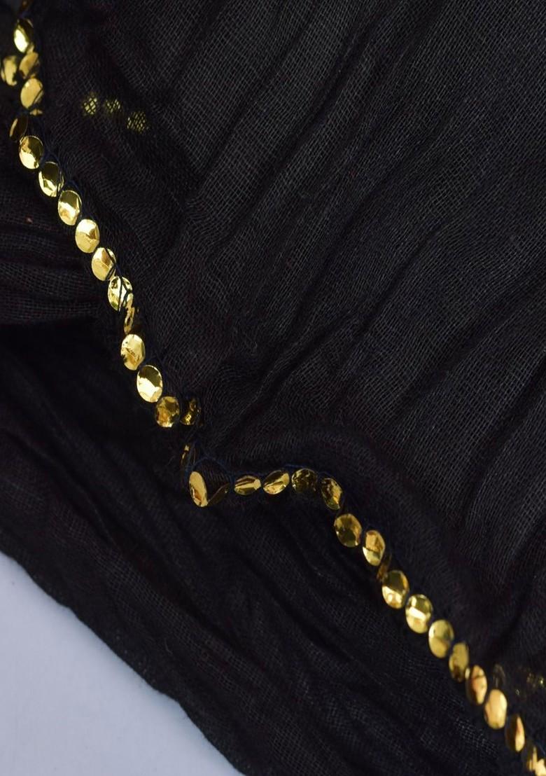 Yellow Poly Blend Pack Of 4 White Dupattas