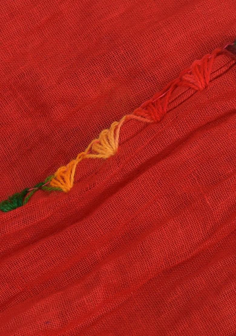 Pink Poly Blend Pack Of 5 White Dupattas