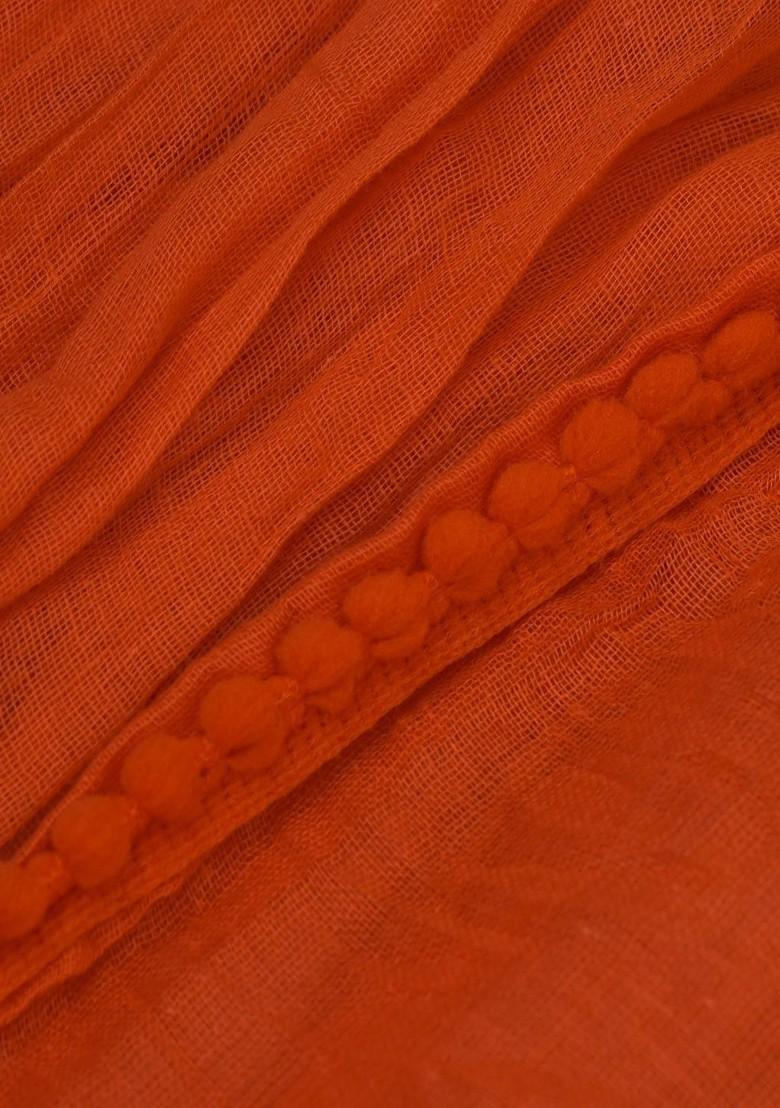 Yellow Poly Blend Pack Of 4 White Dupattas