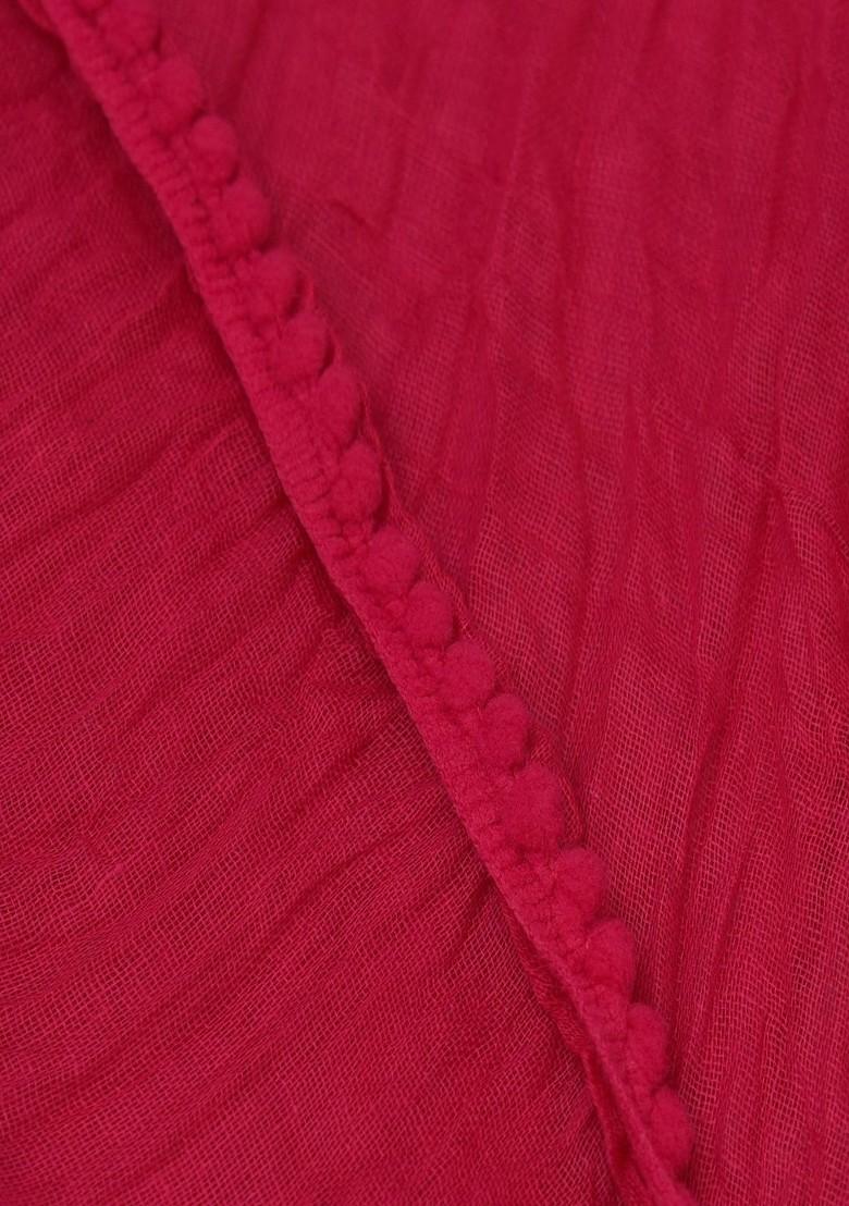 Blue Poly Blend Pack Of 2 White Dupattas