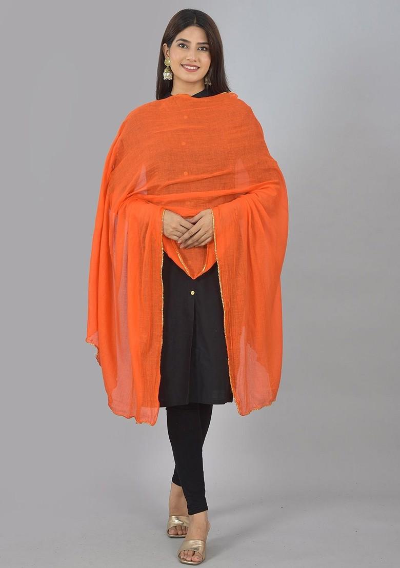 Green Poly Blend Pack Of 3 White Dupattas