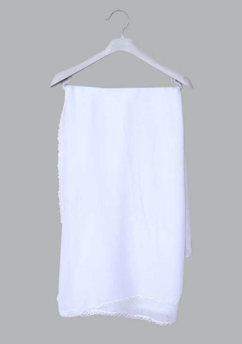 White Chiffon Dupatta - Indya