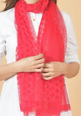 White Poly Blend Selection Of 3 Geometric Woven Design Dupattas