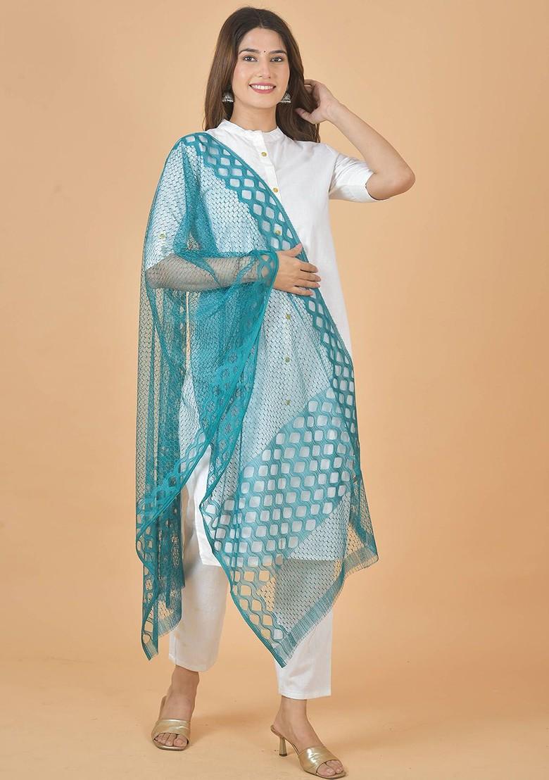 Maroon Poly Blend Selection Of 5 Geometric Woven Design Dupattas