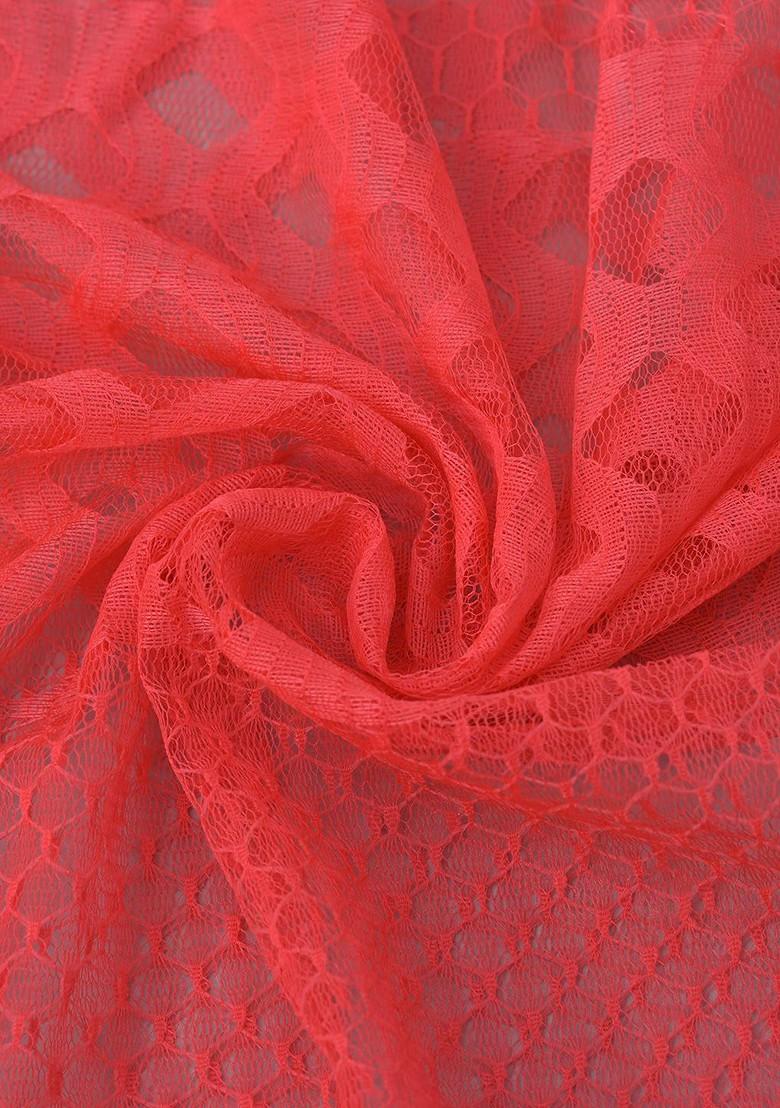 Peach Poly Blend Selection Of 5 Geometric Woven Design Dupattas