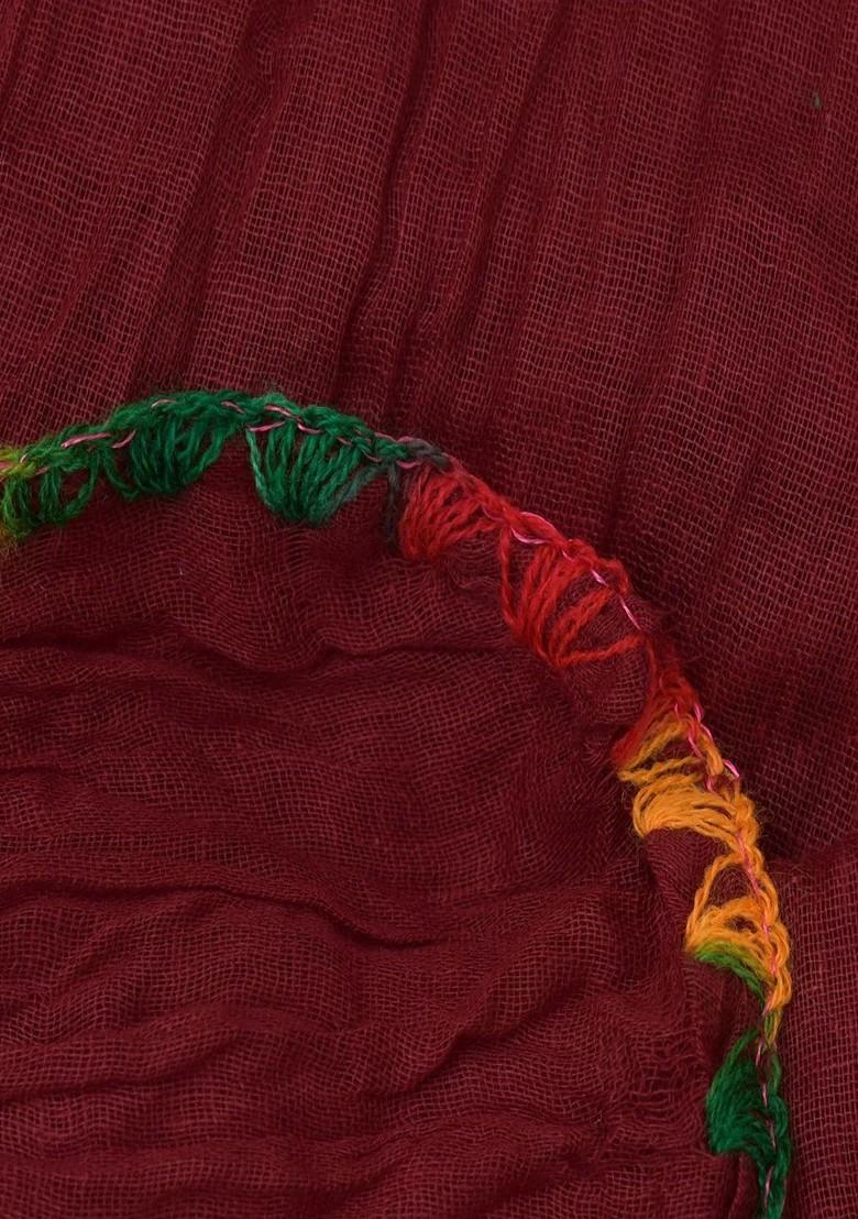 Orange Poly Blend Selection Of 4 White Dupattas