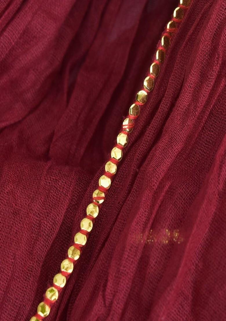 Yellow Poly Blend Pack Of 2 White Dupattas