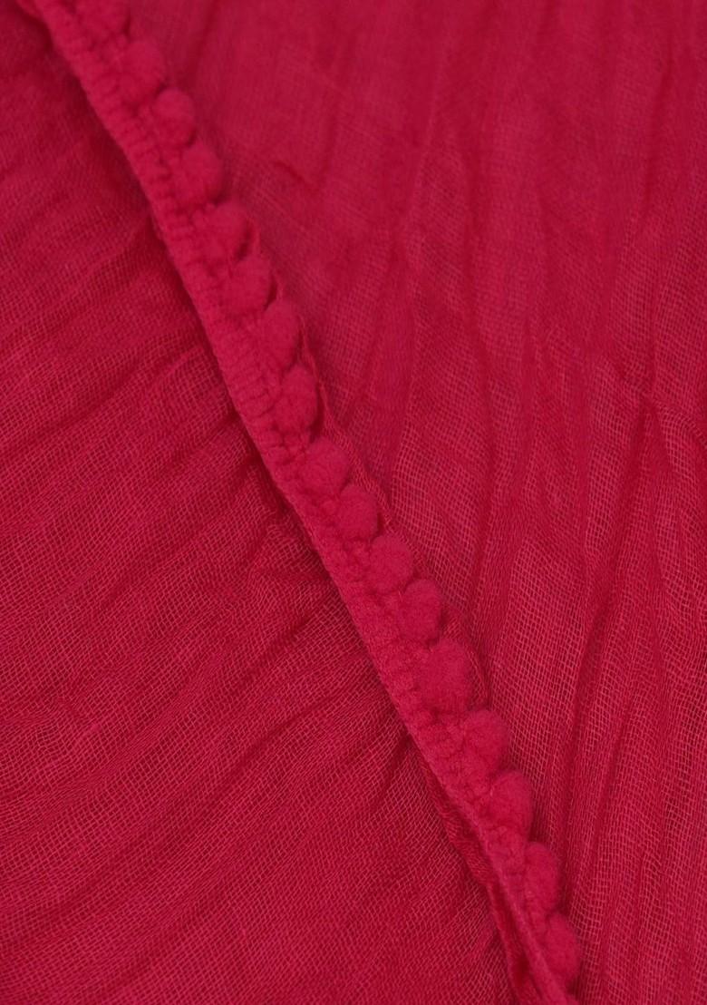 Green Poly Blend Pack Of 4 White Dupattas