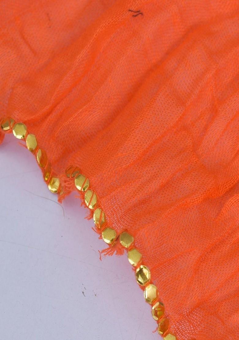 Black Poly Blend Pack Of 5 White Dupattas