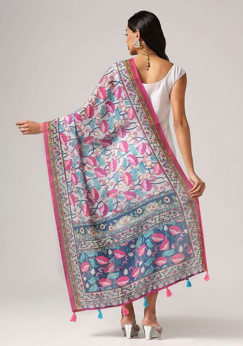 Kalamkari Printed Dupatta - Indya