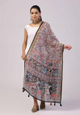 Ethnic Motifs Printed Tasselled Dupatta
