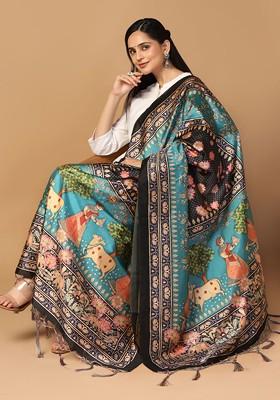 Ethnic Motifs Printed Silk Dupatta