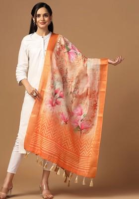 Floral Printed Cotton Dupatta